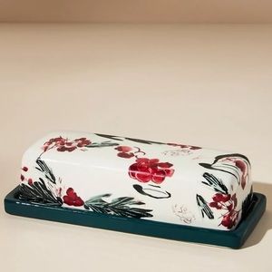Anthropologie Holly and Pear Butter Dish - New in Box